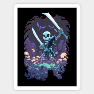 Warrior Skeleton Sticker